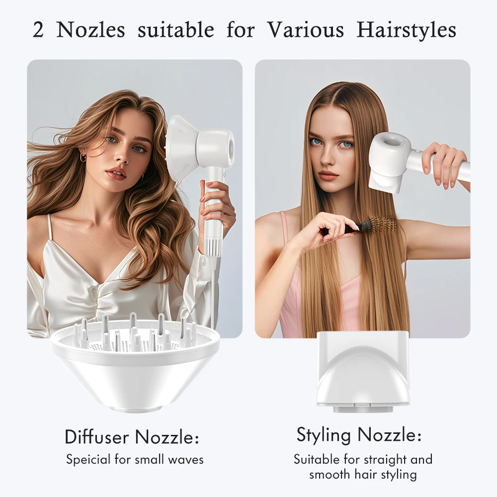 New Top Hair Dryer Luxury High-Speed Negative Ionic Professional Blow Dryer Brushless Motor Salon-Quality Fast Drying Hair Dryer