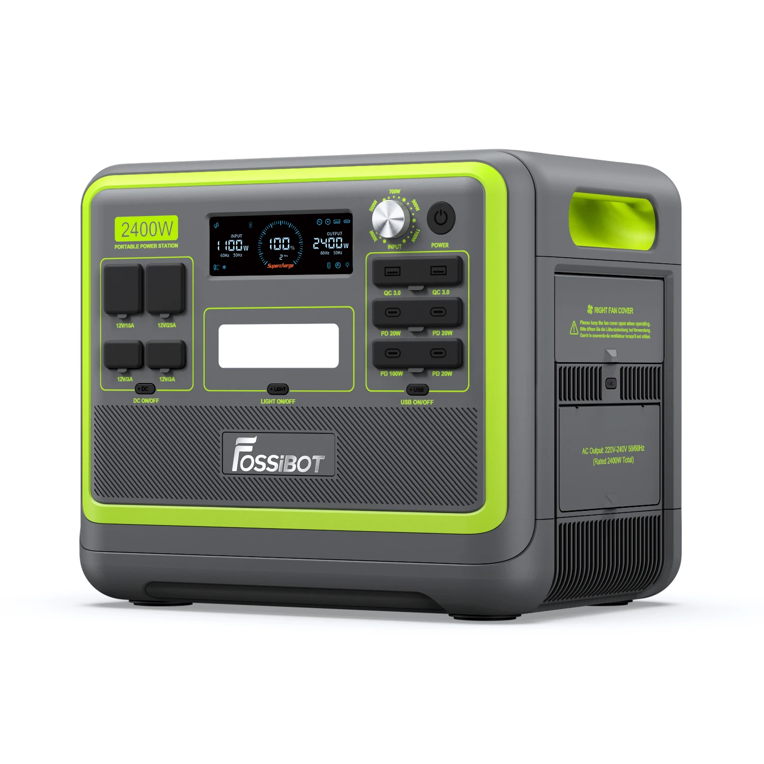 Fossibot F2400  power banks & power station Solar Generator 2400w Portable Power Station and solar panel