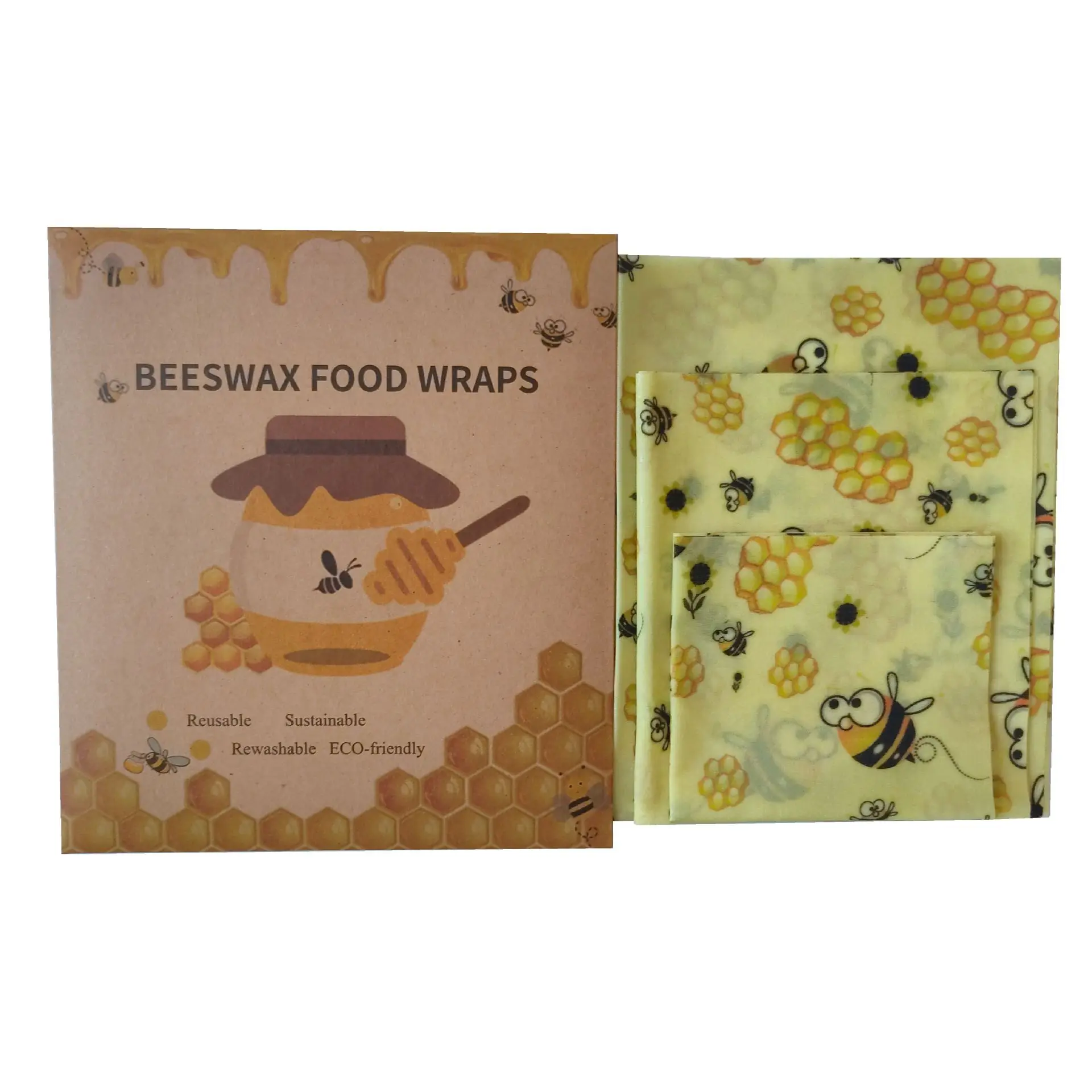 Direct Factory Customizable High Quality Eco-friendly  reusable beeswax wrapping paper Top-ranking suppliers
