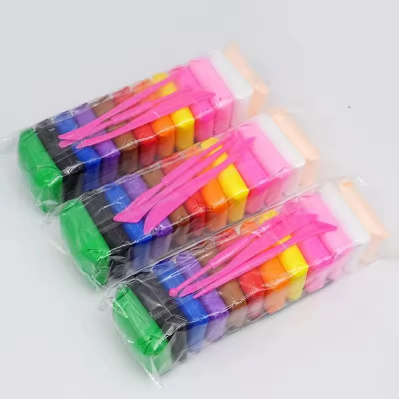 High Quality Ultralight Clay 12 Colours/Bag Soft Ultralight Clay Children Educational Toys Polymer Clay