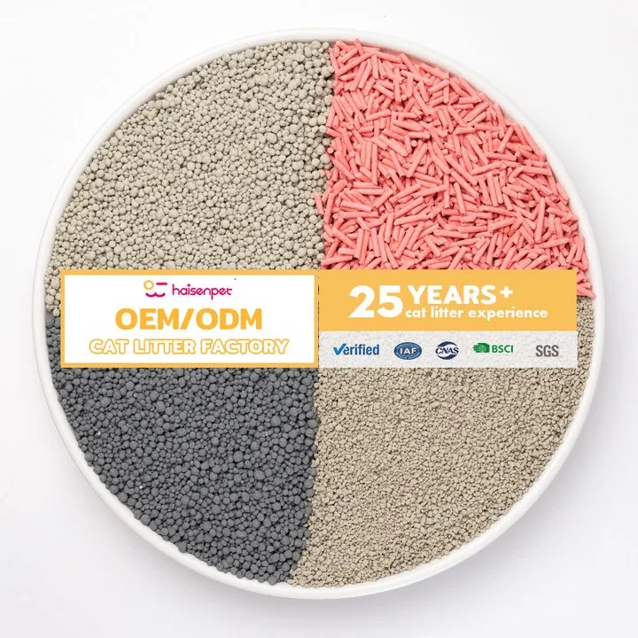Factory Wholesale OEM ODM Dust Free Pine Corncob Crystal Clumping Tofu Bentonite Cat Litter