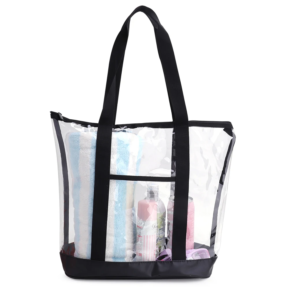 Summer PVC Transparent Handbags Fashion Large Capacity Female Shopping Bags Tote Casual Beach Travel Women Shoulder Bags