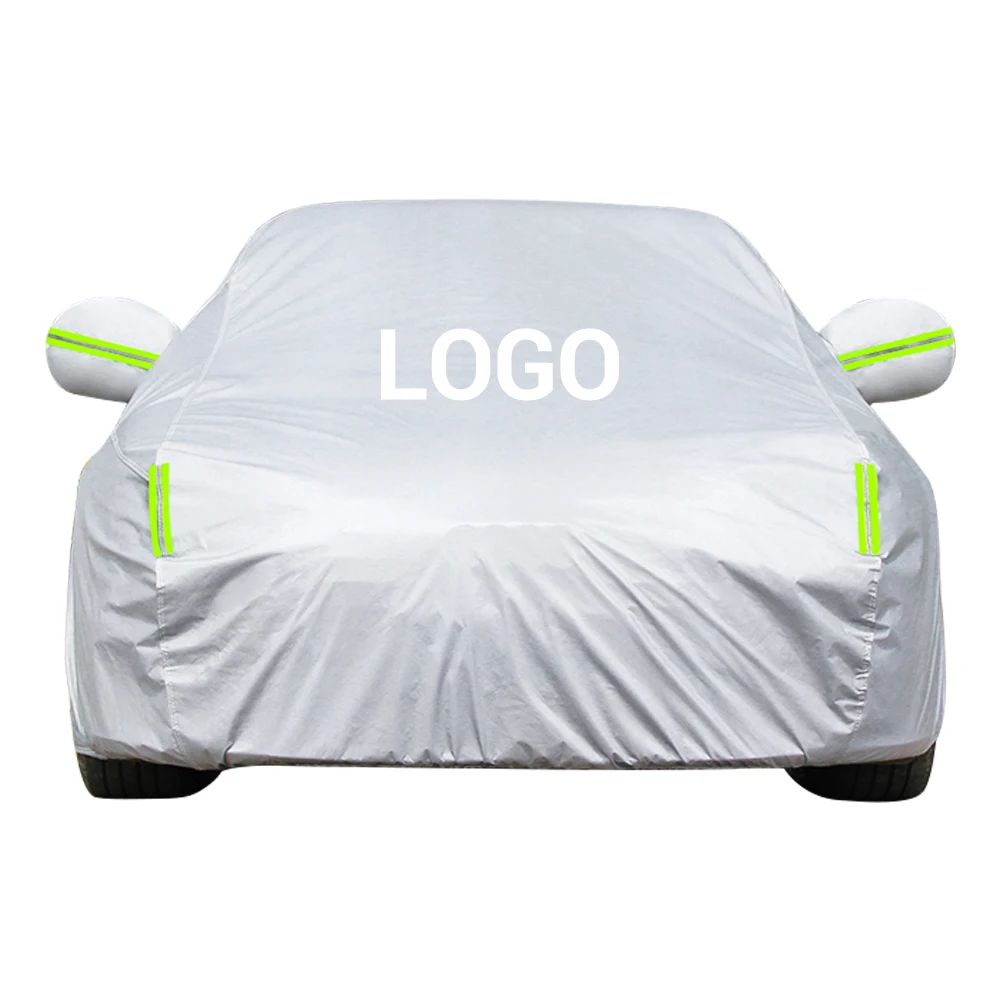 Outdoor waterproof uv resistant silver thickened lining cotton silver aluminum film car cover