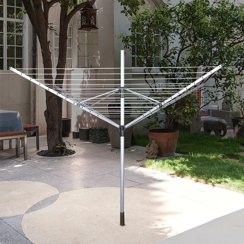 4 arm folding aluminium umbrella rotary airer&dryer