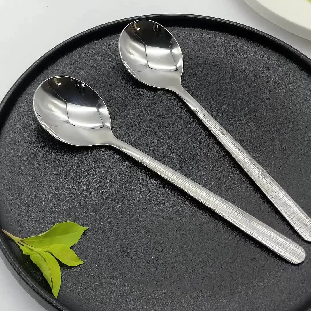 Кухонная утварь из нержавеющей стали ложка для ресторана и отеля столовые приборы с утолщенной длинной ручкой суповая еды