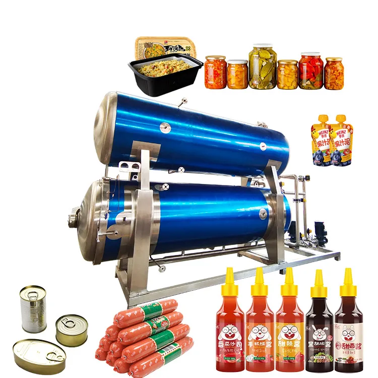 Hot Sale Steam Heating Water Bath Retort Machine Autoclave for Plastic Tray Food in Container