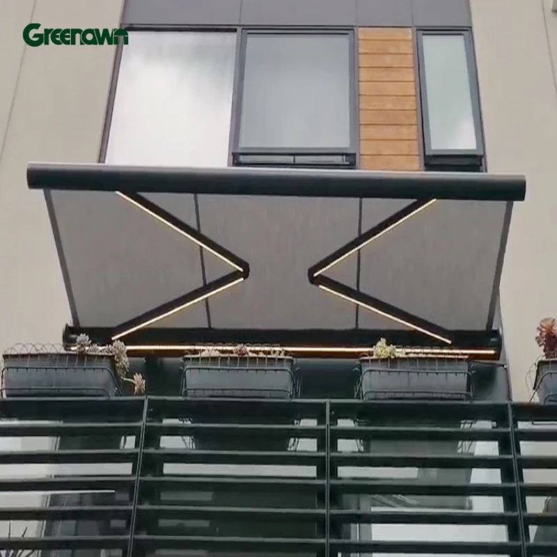 Aluminum terrace sunshade foldable arm full cassette awning automatic balcony retractable awnings tent roof