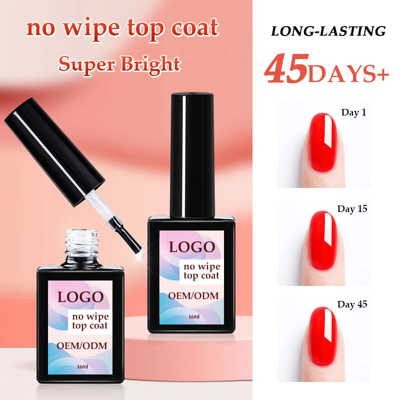 CCO free samples super brillant gel polish top  coat gel top coat own logo kilogram 1kg nail no wipe top coat
