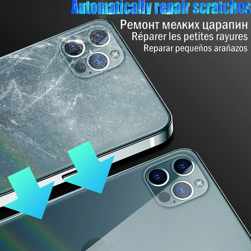 Гидрогелевая пленка с полным покрытием для iPhone 12 11 Pro MAX mini Защитная экрана X XR XS 7 8 6S Plus SE задняя аксессуары сотовых