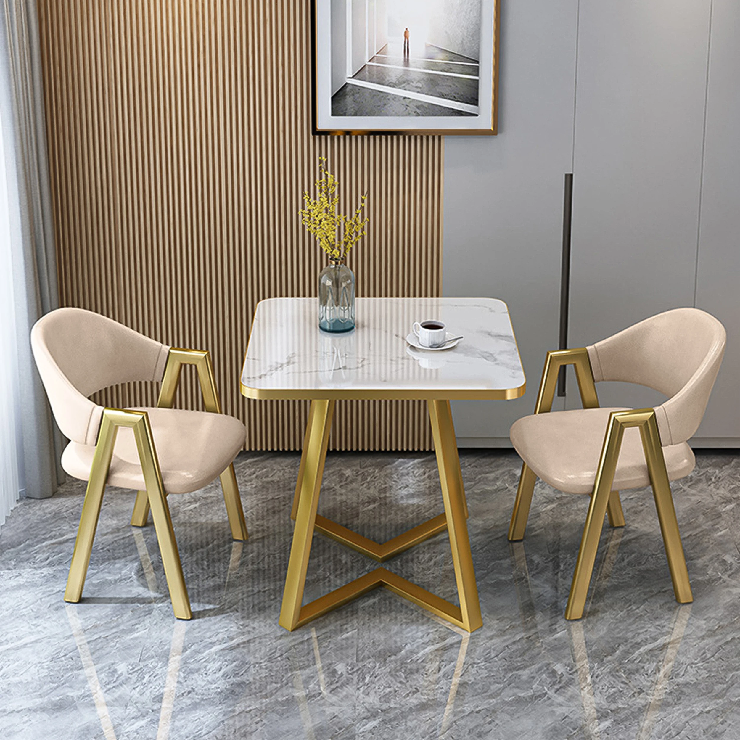 Nordic negotiation table leisure milk tea shop reception table home small round  table and chair