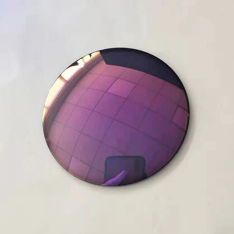 Trendy sunglasses lens resin 1.56 mirror coating photo purple photochromic lens for Sunglasses