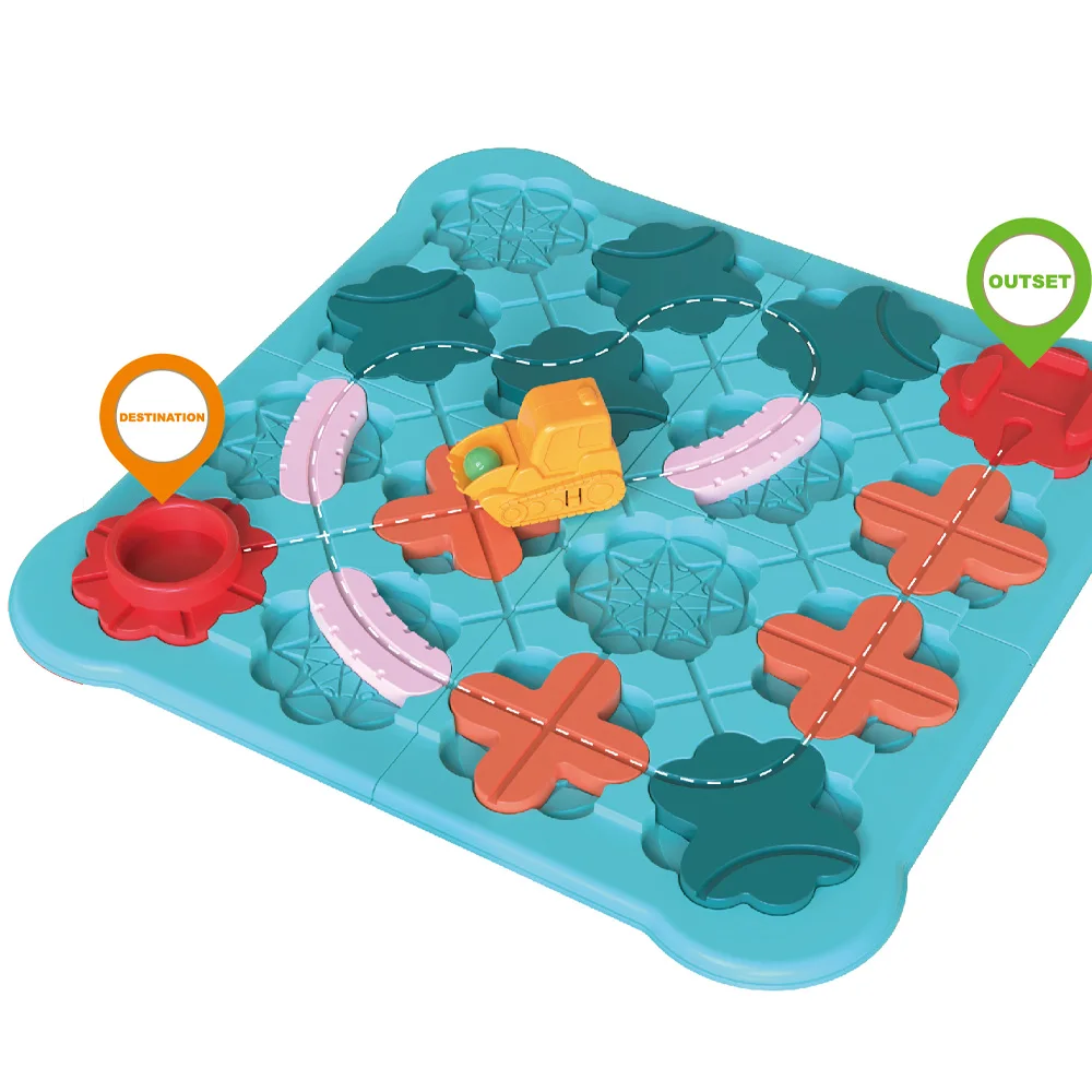 Детский лабиринт дорожные строители дошкольные головоломки головоломка игрушка логический тизер для мозга игровая доска