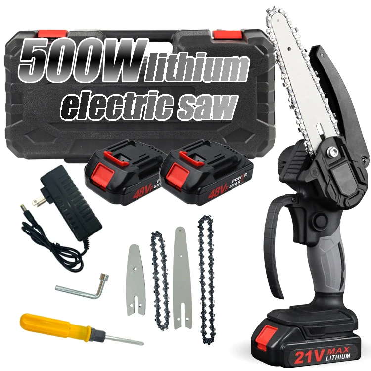 Mini Chainsaw Cordless 6-Inch Upgraded Chain Oil System 775W High Torque Motor Tool  Handheld Small Chain saw