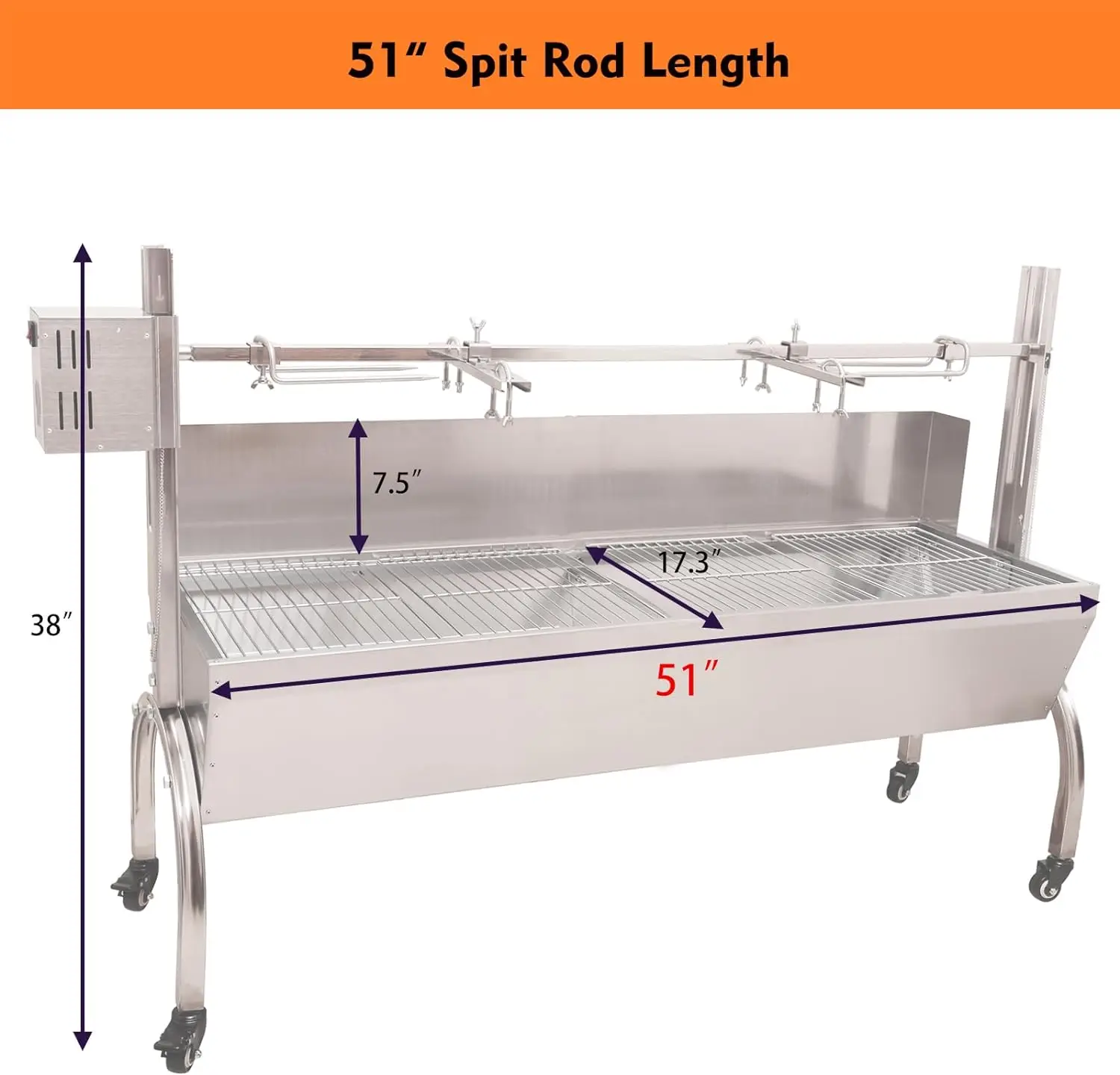 Custom Electric Grills Electric Griddles Outdoor Pig Lamb Rotisserie Roaster Stainless Steel Barbecue Grill Charcoal