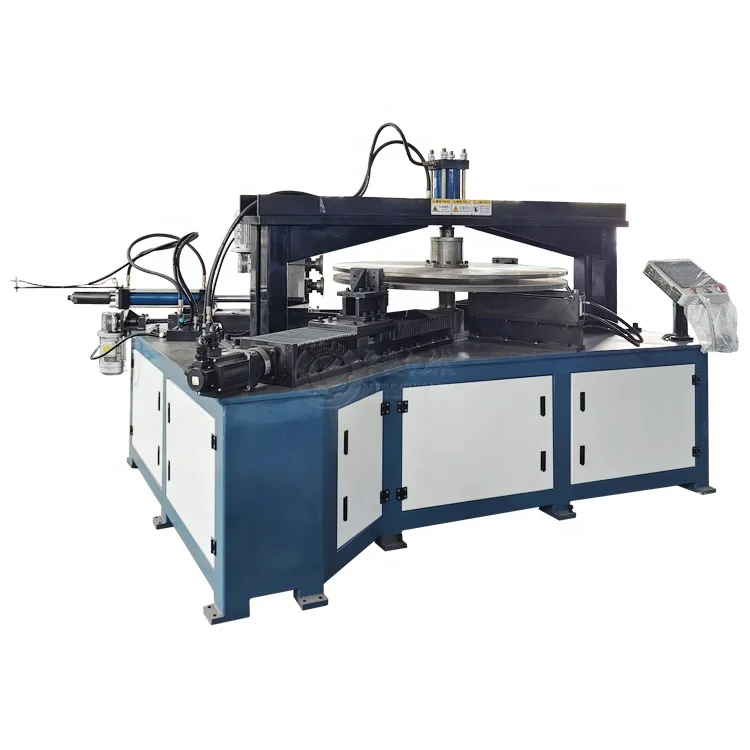 Stainless steel round desktop hydraulic trimming and curling equipment CNC flanging machine