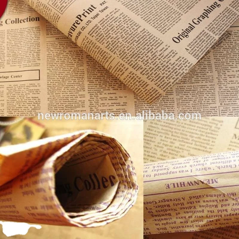 Newspaper Wax Paper,Coating Greaseproof,For Sandwich Hamburger Food Candy Gift Soap Wrap Packaging