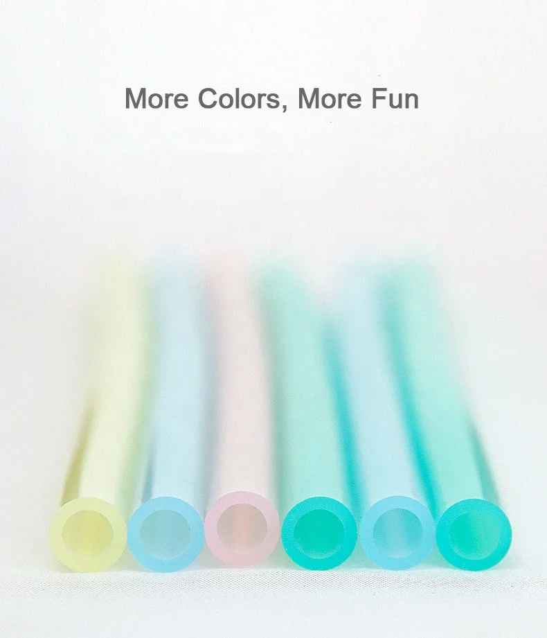 Eco-Friendly Reusable Drinking Straws Premium Food Grade Silicone Boba Straw