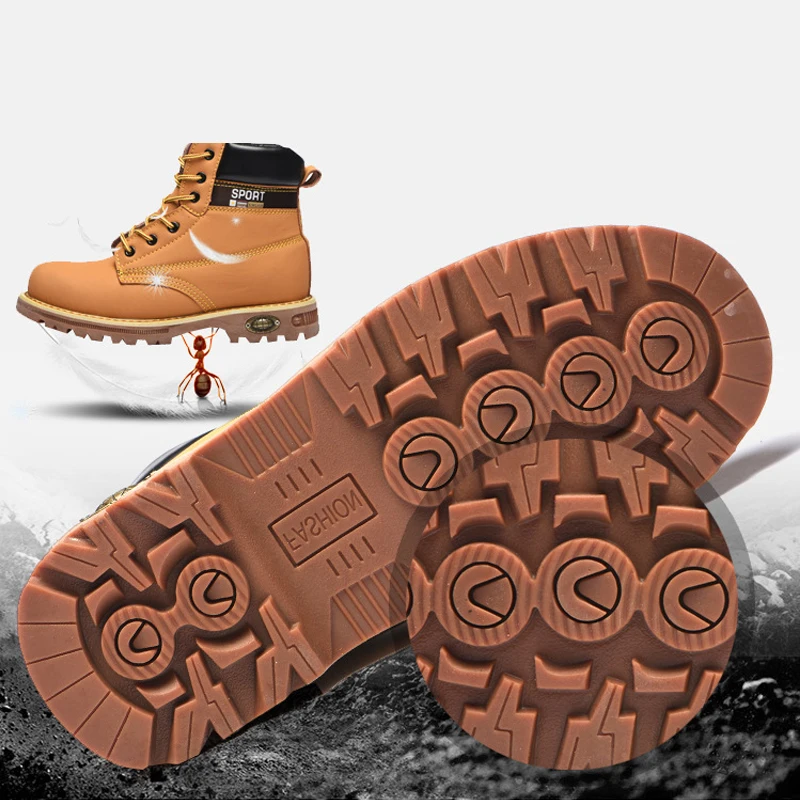 Acid Alkali Oil Resistant Safety Boot Steel Toe Safety Shoes Rubber Bottom Industrial Protective Heavy Duty Work Shoes For Man