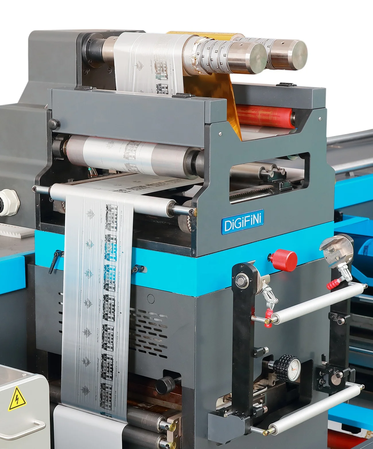 HONTEC MPX-350 Flat-bed die cutting machine with No.5 rotary knives and counter-knives for disengageable shear slitting system