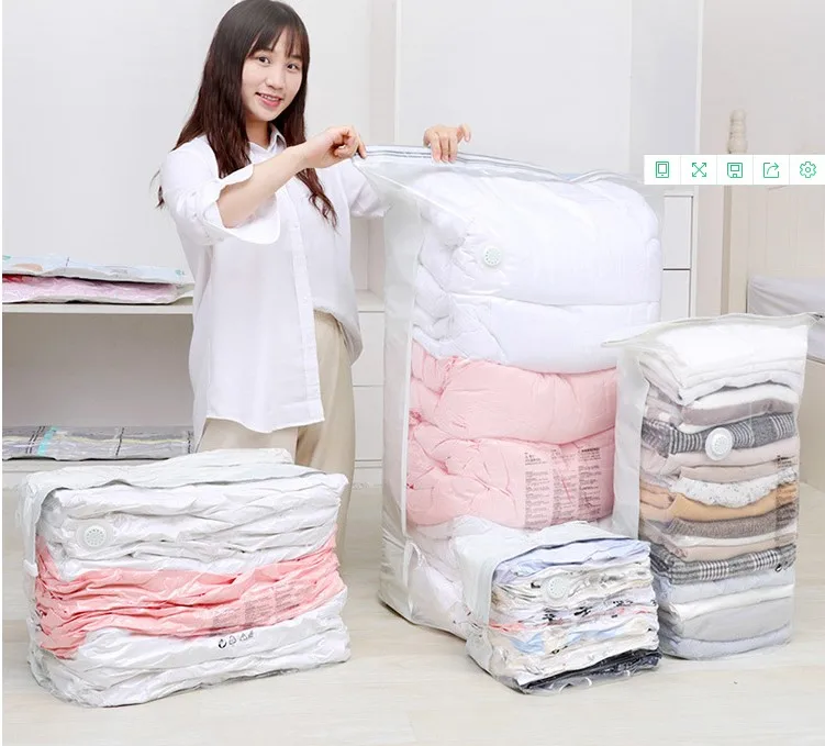 Custom Logo Extra Large Capacity Vacuum Valve Mattress Vacuum Storage Seat Bag For Clothes