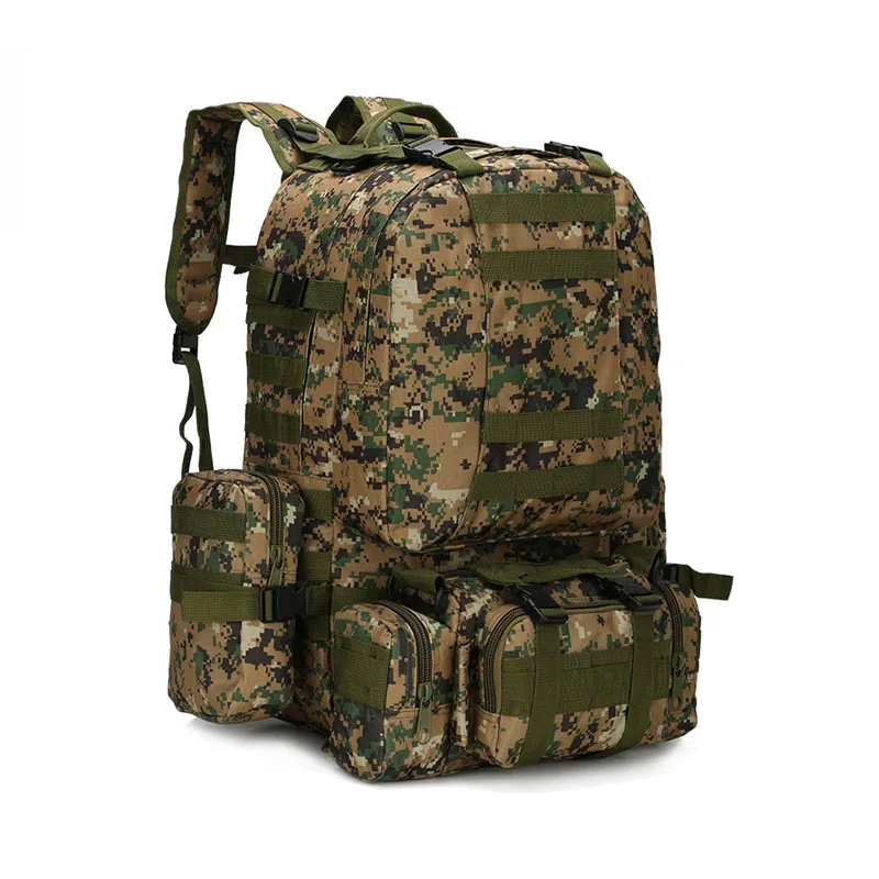 45L 900D Camouflage Oxford Custom Waterproof Sports Gym Outdoor Travel Tactical Trekking Hunting Back Pack Backpack Bag