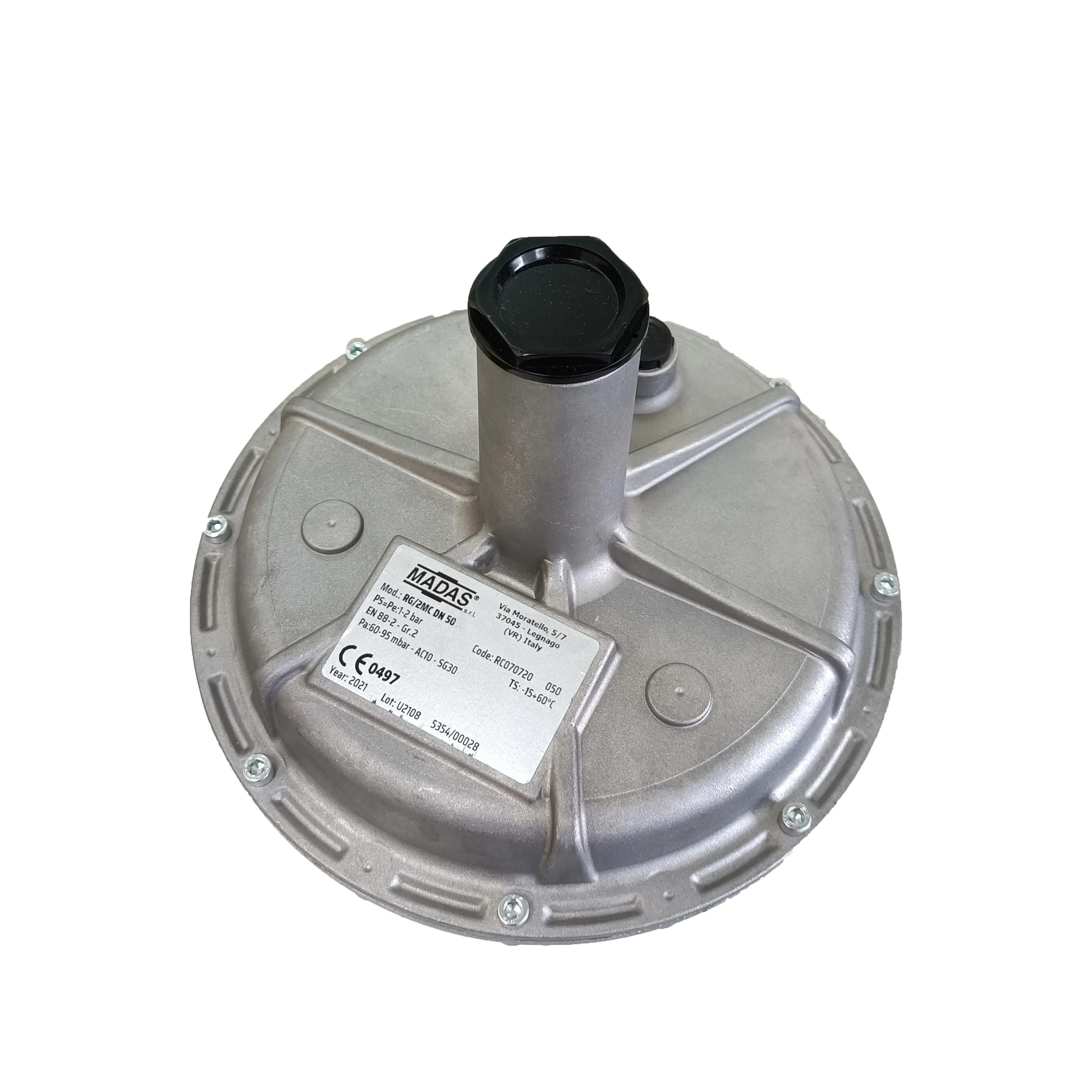 2 bar Italy MADAS Lpg  Gas Pressure Regulators Excellent Performance