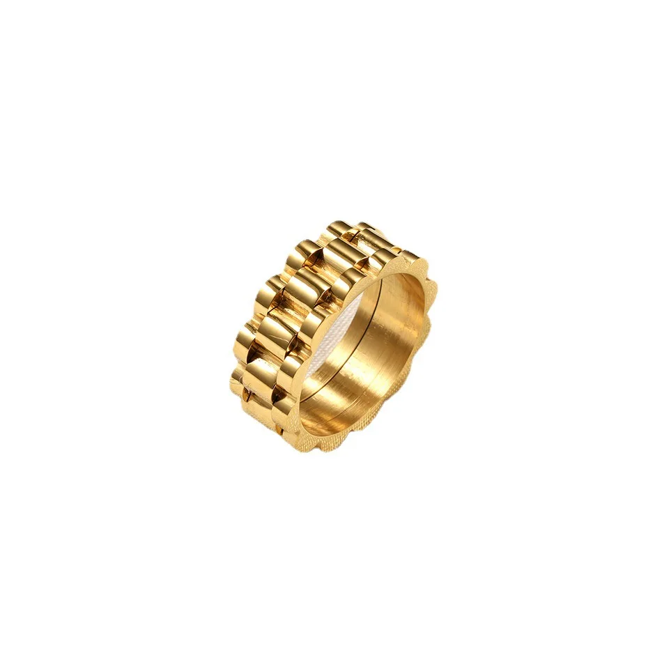 Stainless steel artistic vintage wide strap titanium steel ring individuality all kinds of simple ring