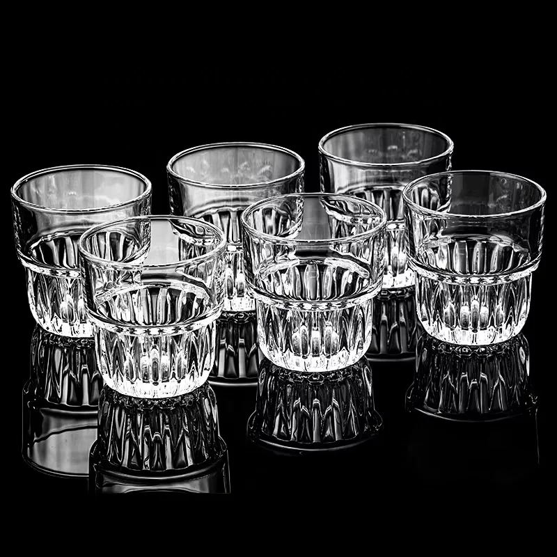 Factory custom branded beer glasses modern small beer mug glass mugs wholesale price beer cup 100ml and 160ml capacity for bar