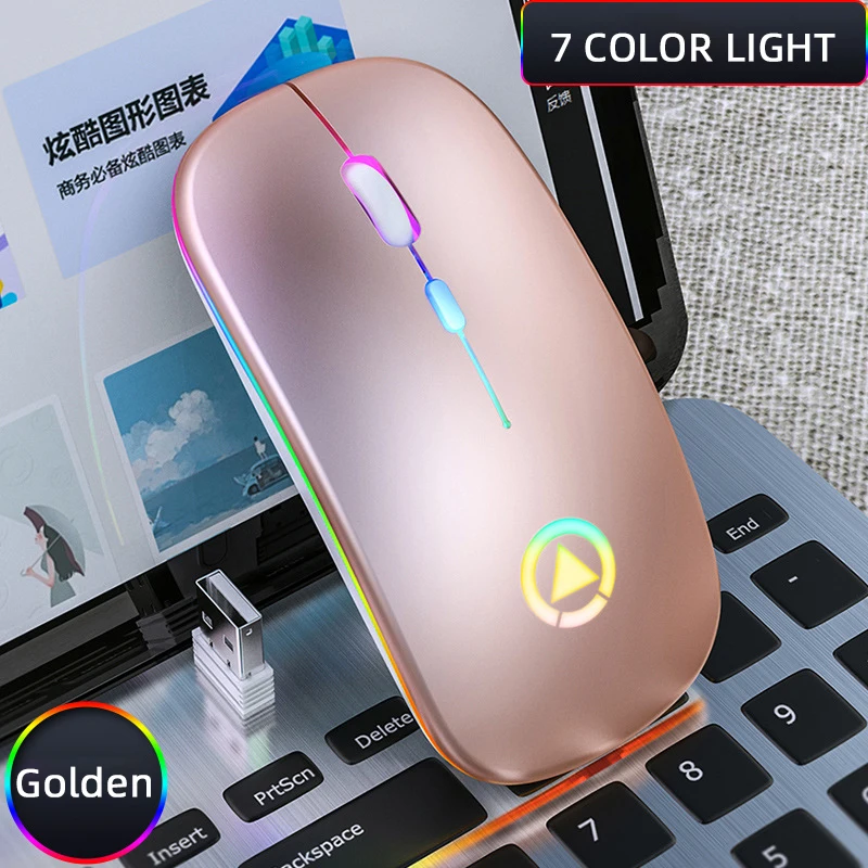 2021 QIYU перезаряжаемая 2 4 ГГц тонкая Беспроводная игровая мышь Inalambrico USB оптическая 1600 точек/дюйм Портативные компьютерные