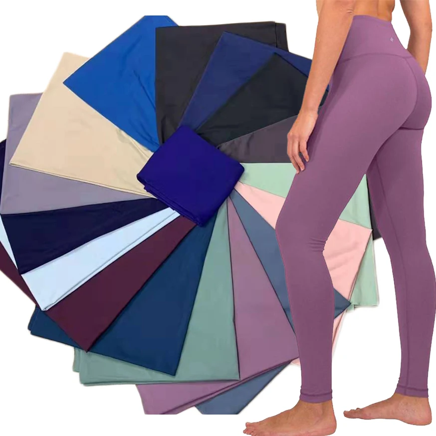 Мягкая бесшовная двойная трикотажная ткань из спандекса и нейлона для купальников спортивной одежды нижнего белья