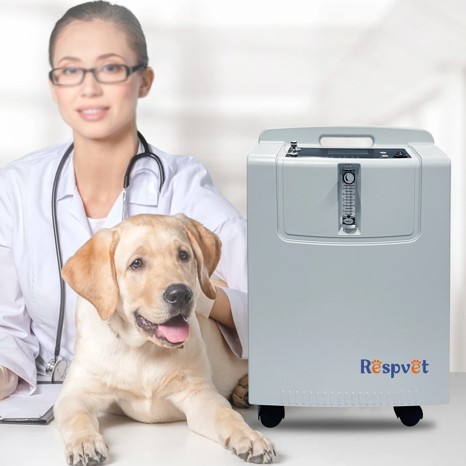 longfian Rescue 5L Veterinary Oxygen Concentrator for Emergency Breathing Support for Animal Medical Centers