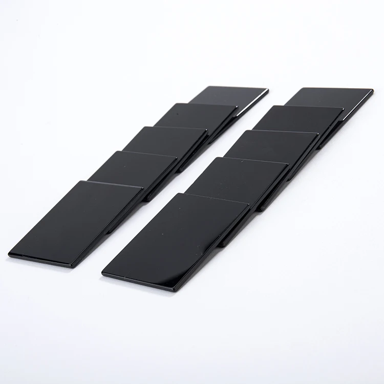 
Wholesale cheap grinding and polishing natural square flat gems black agate for inlay necklace 
