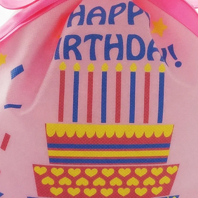 Birthday Promotional Drawstring Non Woven Fabric Bag Custom Logo Printed Drawstring Pouch Gift Bags Packaging