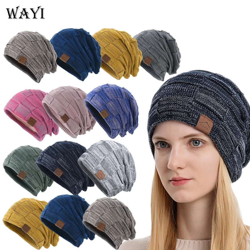 Unisex Winter Wool Crochet Knitted Hat 100% Cotton High Fashion Pullover Slouchy Beanie Custom Label Beanie Hat