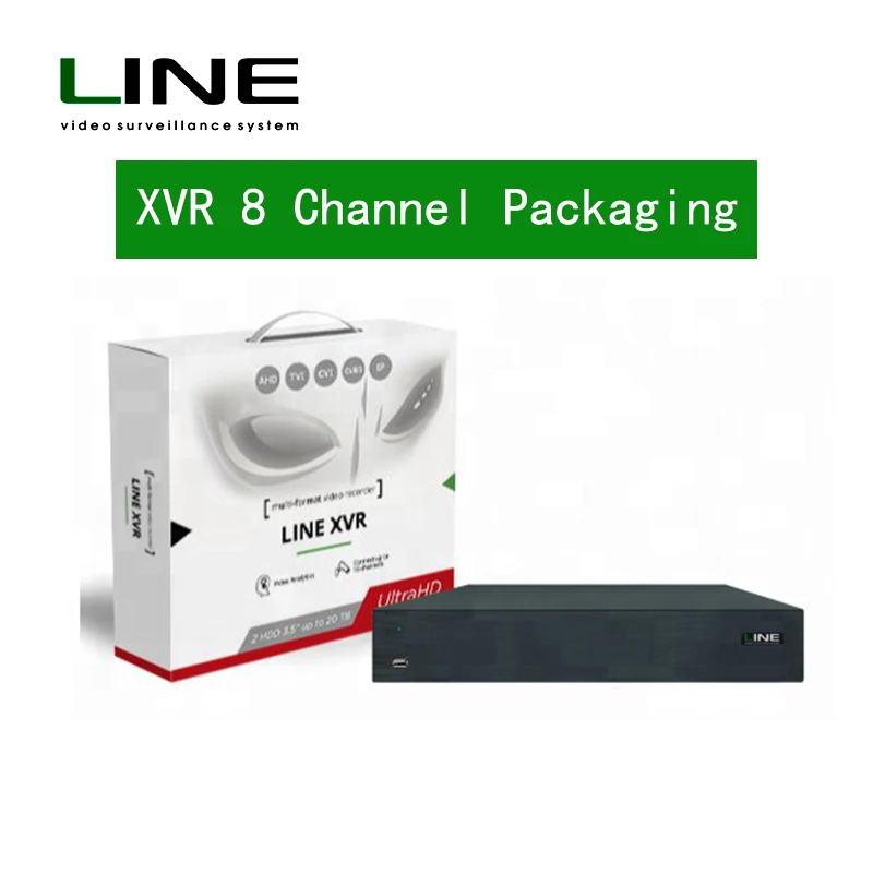 Line Factory Price 8 Channel 5 in 1 XVR 1080P Hybrid Digital Video Recorder CCTV DVR Support AHD/Analog/IP/TVI/CVI Camera