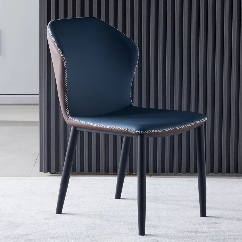 Luxury Dining Chair Set Genuine Leather Velvet Fabric Seat with Modern Design Metal Indoor Furniture for China Restaurant