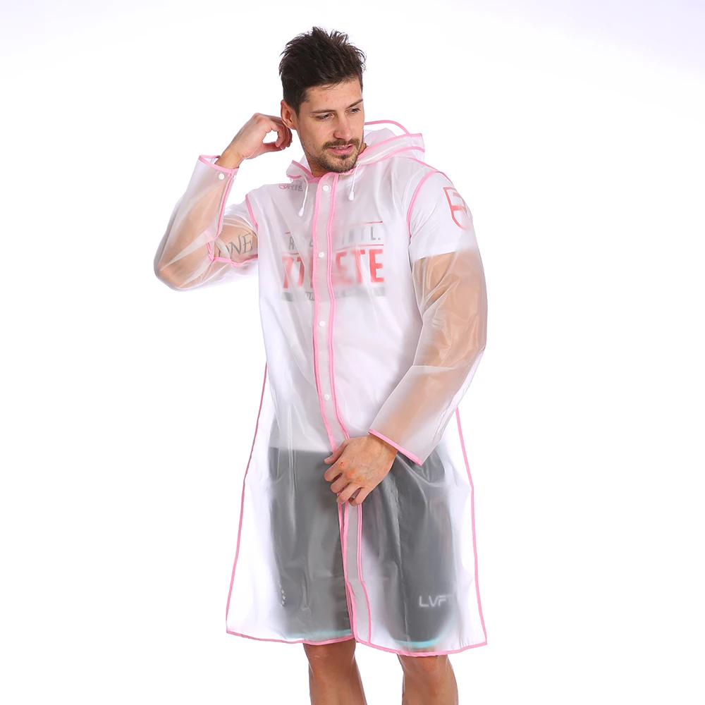 Eco friendly lightweight eva long purple raincoat