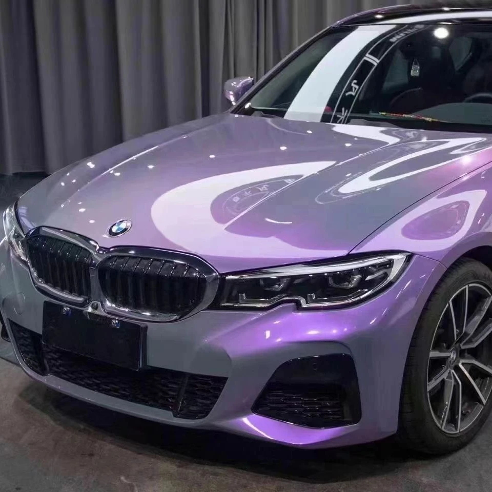 Popular Car Stickers Two-Color changing Gray Purple New Style Car Wrapping Film Rolls Wholesale