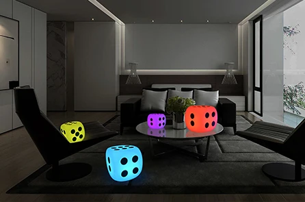 Hire illuminated led cube chair/rechargeable  led cube chair for seat