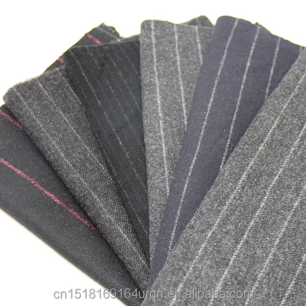 Semi-worsted cashmere vertical stripe woolen cloth one side wrap stitch thin wool fabric leisure fancy woven yarn dyed for suit