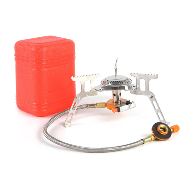 RTSJY-646 Wholesale split stainless steel Portable Collapsible Lotus Windproof Outdoor Backpacking Gas Camping Stove