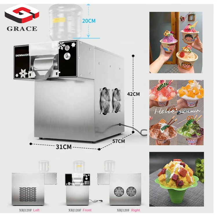 Commercial Milk Snow Flakes Ice Cream Shaver Maker Machine Snowflake Ice Shaved Making Machine Korean Kakigori Bingsu Machine