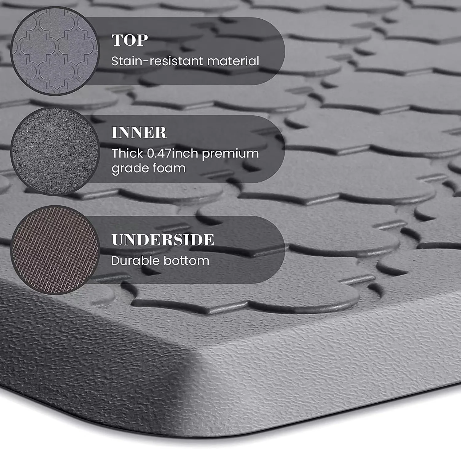 New comfort cushioned anti-fatigue PVC kitchen mats waterproof floor mat non skid kitchen mats and rugs