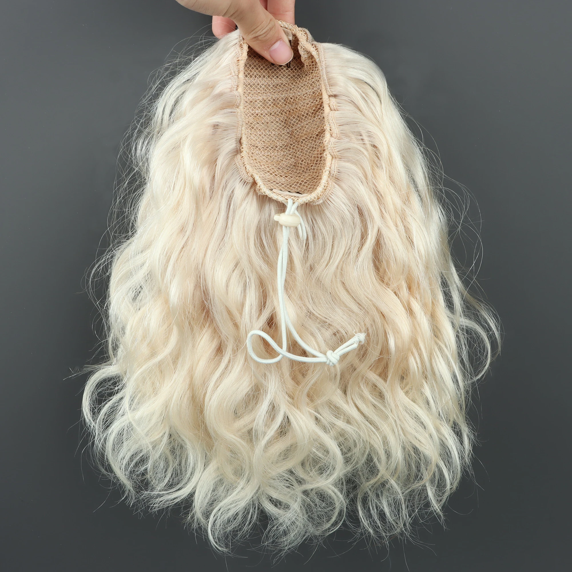 New Style ponytail raw human hair #60 double drawn virgin cuticle aligned drawstring ponytail extensions