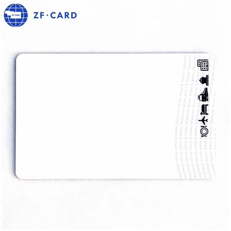 Standard PVC  white blank chip contact card  Wholesale Printable Rfid sle4442 smart  nfc black card supplier