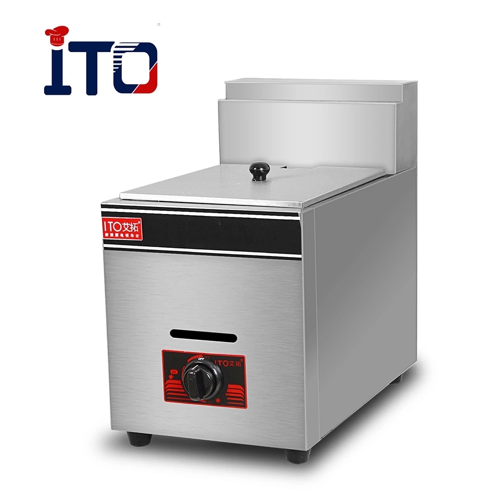 Commercial High Quality Tabletop Stainless Steel Gas Deep Fryer Machine
