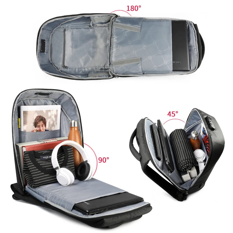 Tigernu T-B3611 manufacturer waterproof anti theft business bagpack back pack laptop backpack with tsa zipper lock