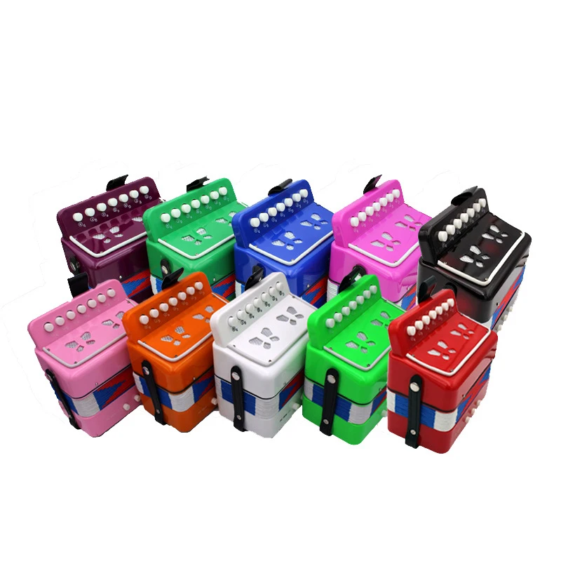 Keyboard Instrument Children Toy Accordion ABS Plastic 2 Bass Buttons 7 Key Diatonic Button Toy Accordion For Sale