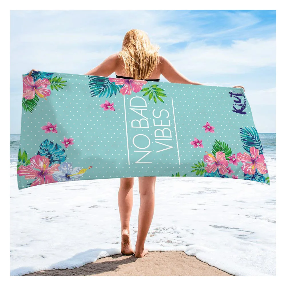 Custom Logo Summer Portable Linen Stripe Round Microfiber Sand Beach Mat Blanket Towel with Wood Structure