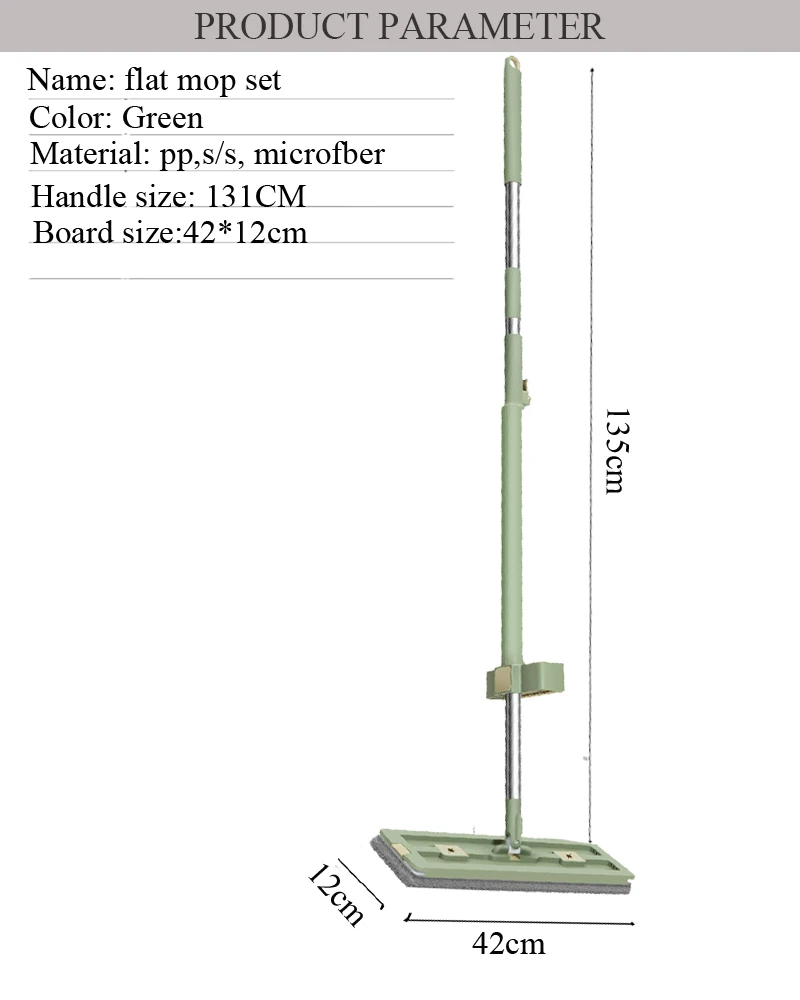 IMAXX Household Microfiber Fabric Squeeze  Flat mop Magic handle lock Hands free Dry and Wet Mop for Cleaning Floor